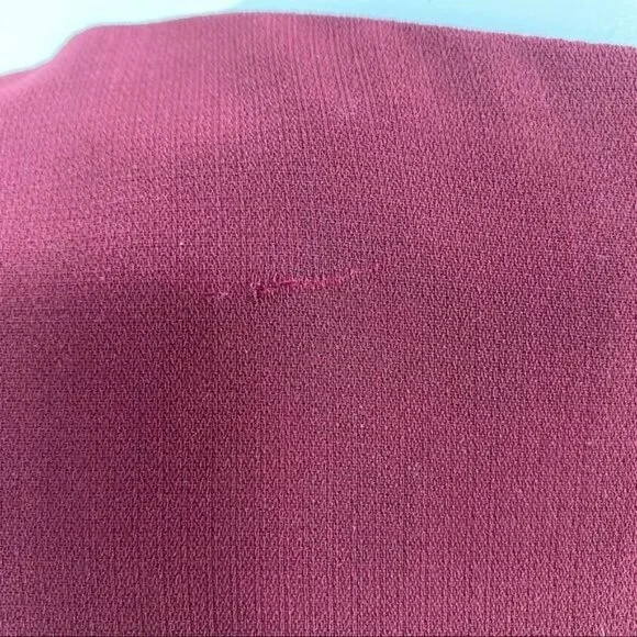 Esley Maroon Body Con Little Party Ruffle Capped Sleeve Dress Size S - Picture 9 of 9